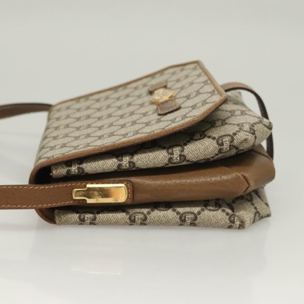 GUCCI GG Plus Supreme Shoulder Bag PVC Beige Gold Auth BA3539 - Picture 5 of 16